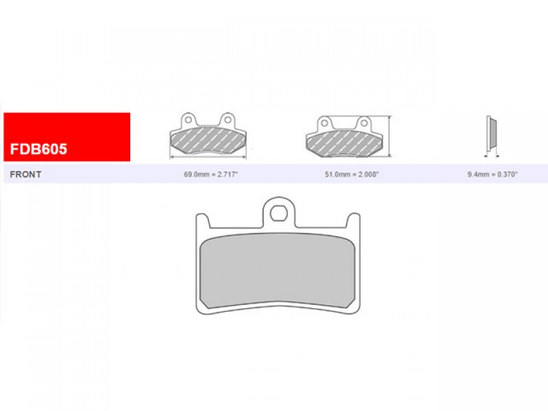SET PLACUTE FRANA FERODO FDB605P SET PLACUTE FRANA FERODO FDB605P