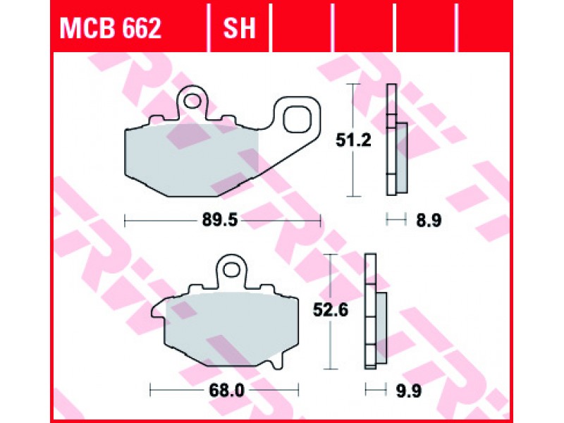 SET PLACUTE FRANA TRW MCB662SH 3322937202508 SET PLACUTE FRANA TRW MCB662SH 3322937202508
