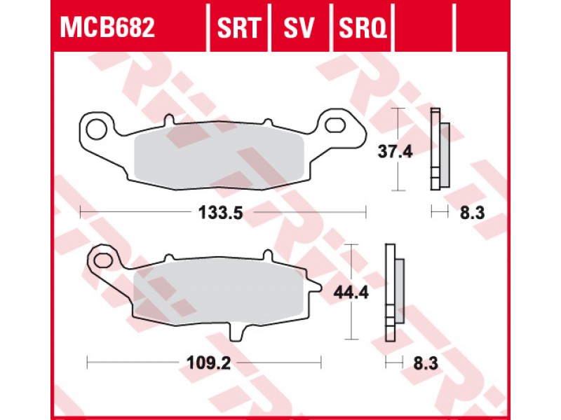 SET PLACUTE FRANA TRW MCB682SV 3322937202638