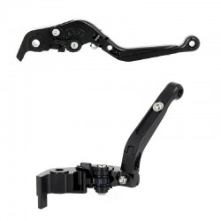 SET MANETE CNC (REGLABILE / RABATABILE) NEGRE - DUCATI HYPERMOTARD 796 - DUCATI MONSTER 696 SET MANETE CNC (REGLABILE / RABATABILE) NEGRE - DUCATI HYPERMOTARD 796 - DUCATI MONSTER 696