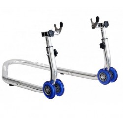STANDER SPATE (SUPORTI FURCA) - CROMAT CU ROTI ALBASTRE STANDER SPATE (SUPORTI FURCA) - CROMAT CU ROTI ALBASTRE