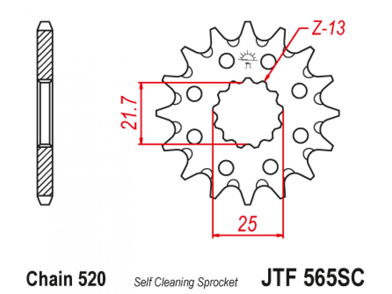 PINION FATA YAMAHA YZ/WR JTF565SC