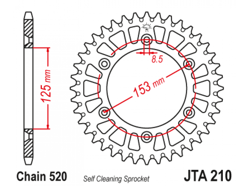PINION SPATE ALUMINIU HONDA CR/CRF JTA210