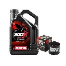 Pachet revizie ulei motor Motul 300V 10w40 - 4L + filtru ulei K&N Pachet revizie ulei motor Motul 300V 10w40 - 4L + filtru ulei K&N