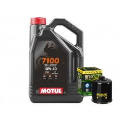 Pachet revizie ulei motor Motul 7100 10w40 - 4L + filtru ulei Hiflofiltro Performance Pachet revizie ulei motor Motul 7100 10w40 - 4L + filtru ulei Hiflofiltro Performance