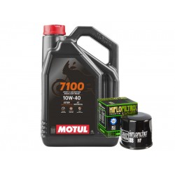 Pachet revizie ulei motor Motul 7100 10w40 - 4L + filtru ulei Hiflofiltro Pachet revizie ulei motor Motul 7100 10w40 - 4L + filtru ulei Hiflofiltro
