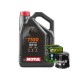 Pachet revizie ulei motor Motul 7100 10w40 - 4L + filtru ulei Hiflofiltro