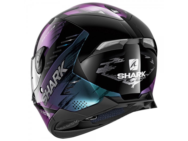 Casca integrala Shark Skwal 2.2 Venger negru/albastru/mov (ochelari soare integrati, pinlcok inclus, LED) L