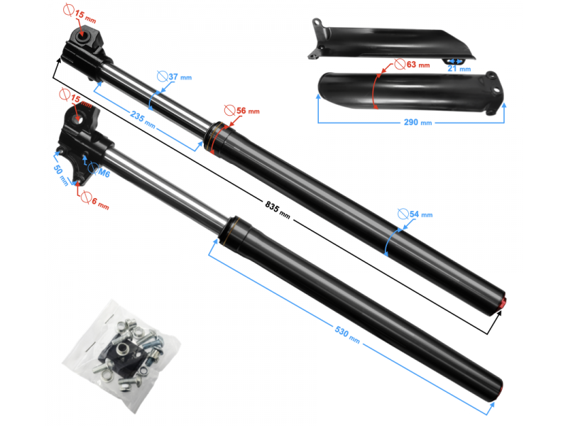 Front shock absorbers NXT250 Base