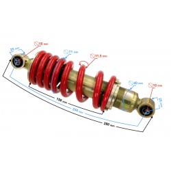 Rear shock absorbers 2 for FR 50 moped