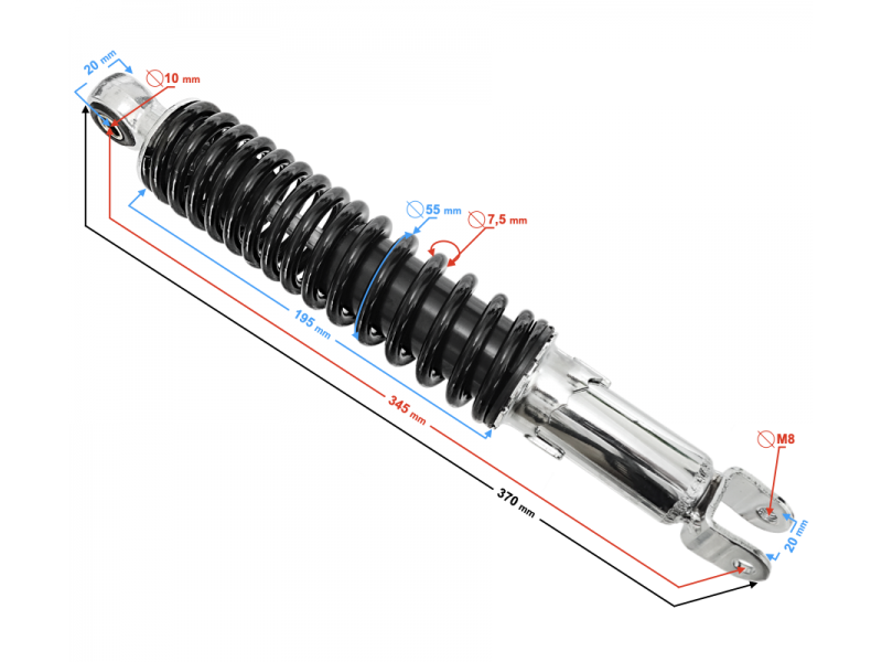 Falcon 125 Euro 4 rear shock absorber