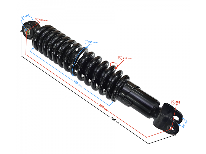 Rear shock Active 50cc Euro 5