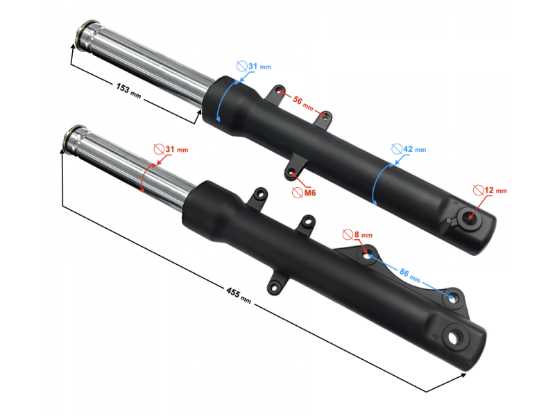 Shock absorber Front (left, right) Active 50cc Euro 5