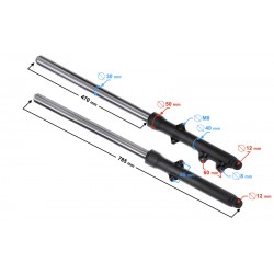 Front shock absorbers for Classic 125