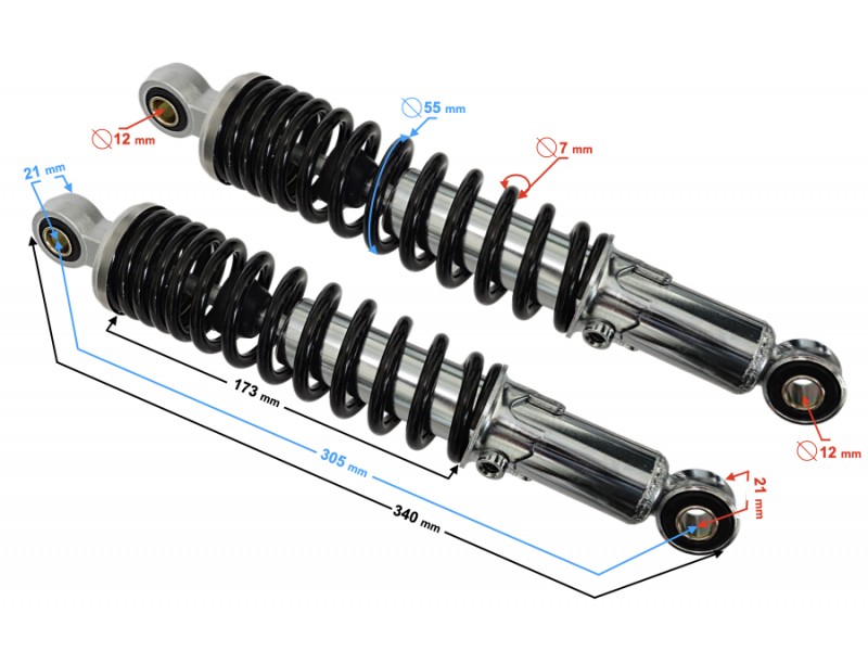 Rear shock absorbers for Fighter 2