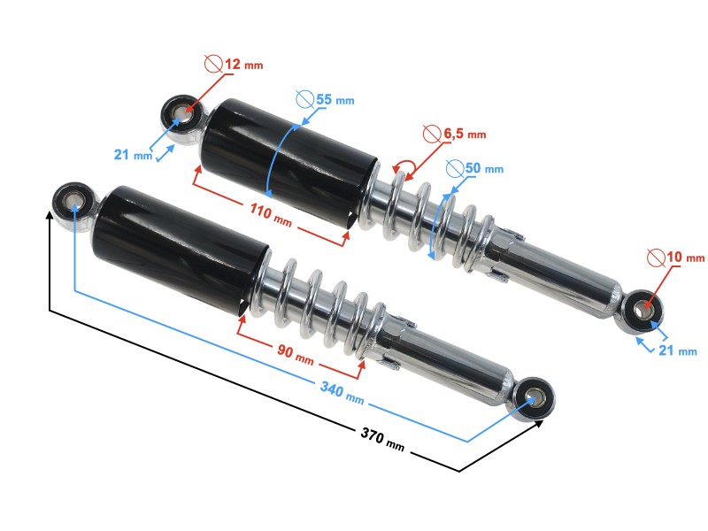 Rear shock absorbers for Ranger Classic