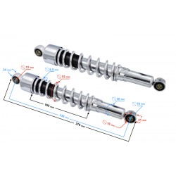 Front shock absorbers for Ranger Classic moped (E4) (set)