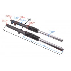 Front shock absorbers for Cafe Racer