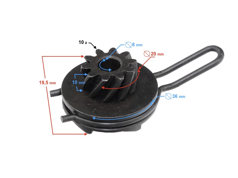 Kick Start Gear for scooter 4T 50cc O8