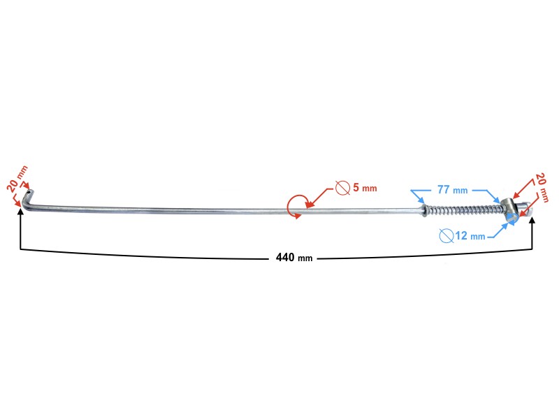 Brake rod for Ranger Classic moped