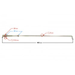 Brake rod for Ranger Classic moped (E4)