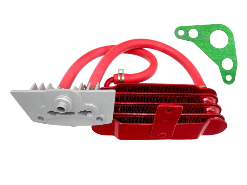 Red Oil cooler for moped