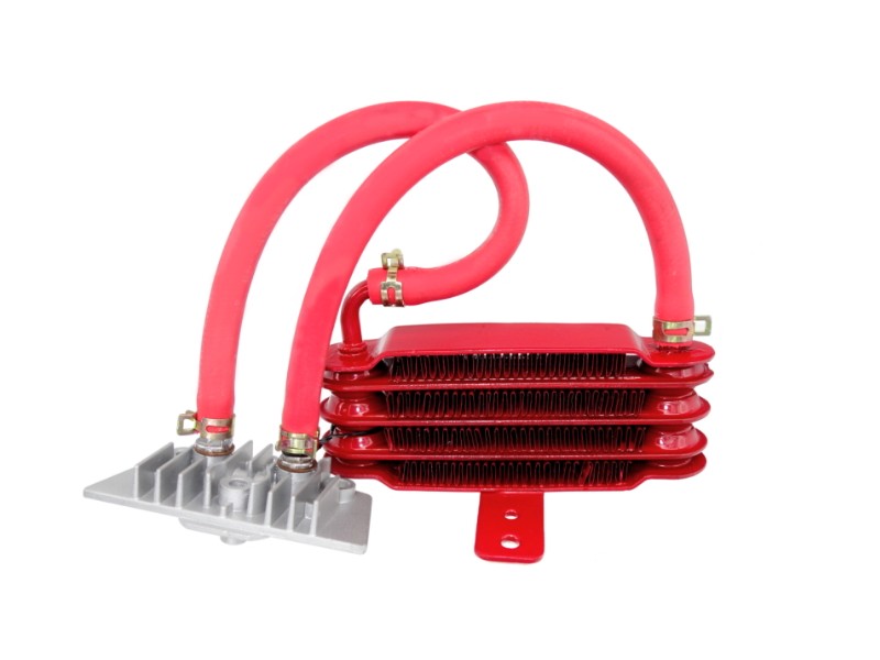 Red Oil cooler for moped