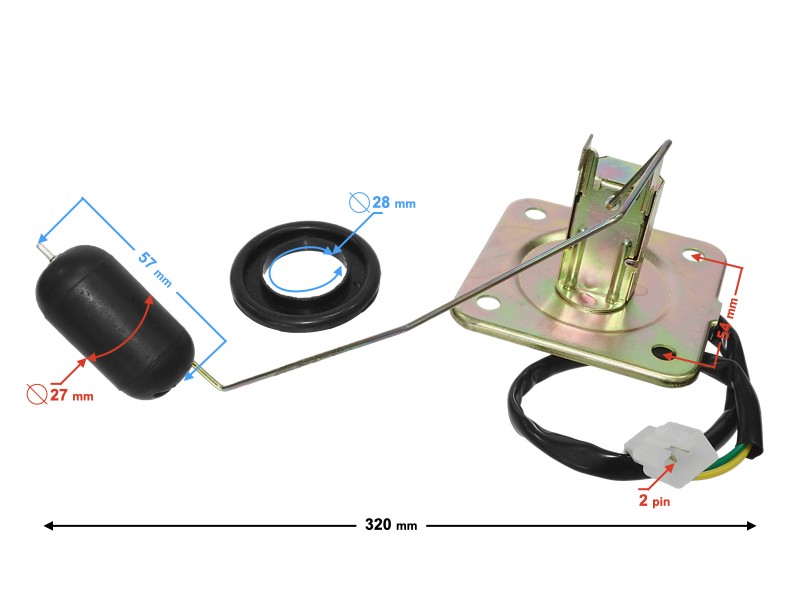 Fuel level sensor for FR 2 moped