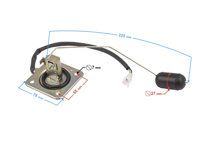 Fuel level sensor for motorcycle Hyper, fuel injection