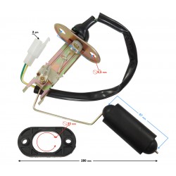 Fuel level sensor for moped J901