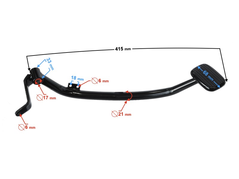 Black handlebar for Classic 125 motorcycle