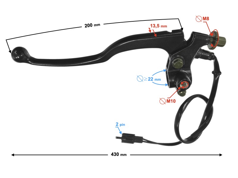 Clutch lever for Travel 125 motorcycle