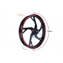 Front disc rim 17x1.85 for FR 2 moped