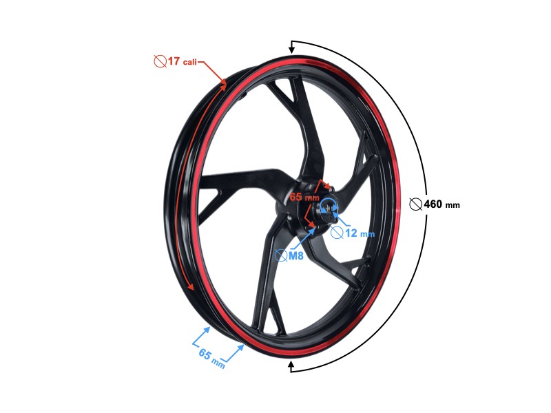 Front disc rim 17x1.85 for FR 2 moped