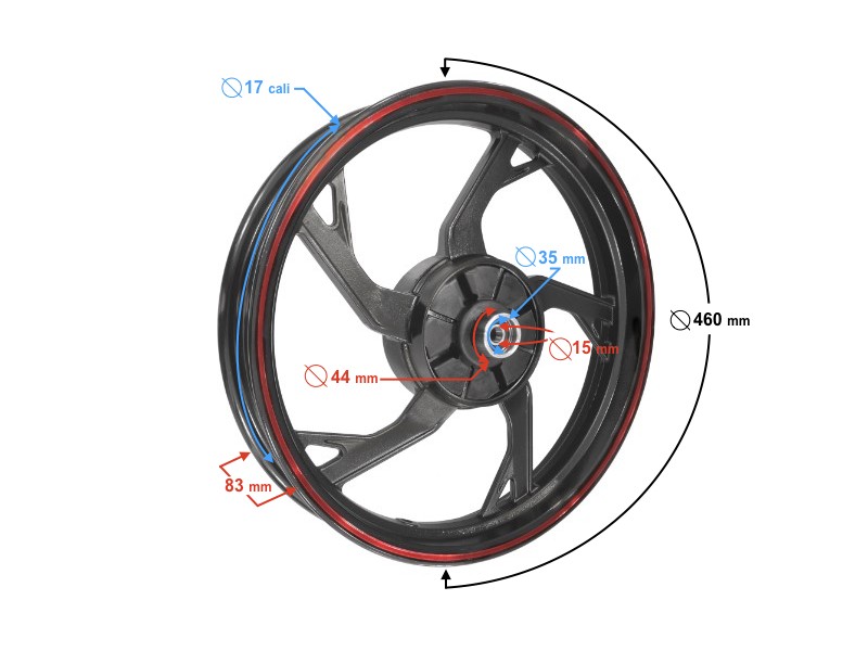Rear rim for FR 2 moped
