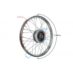 Front rim 17 – 1,20 with drum brake for Ranger Classic moped