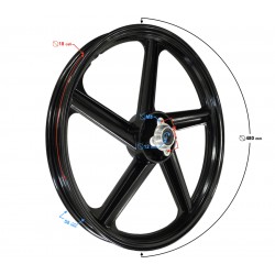 Aluminum front rim 18-1,60 with disc brake for Sprint 2 moped