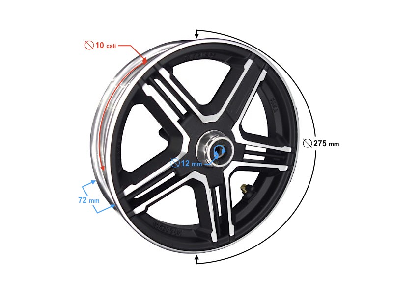 Front rim for E Energy scooter 2.15 / 10 inches
