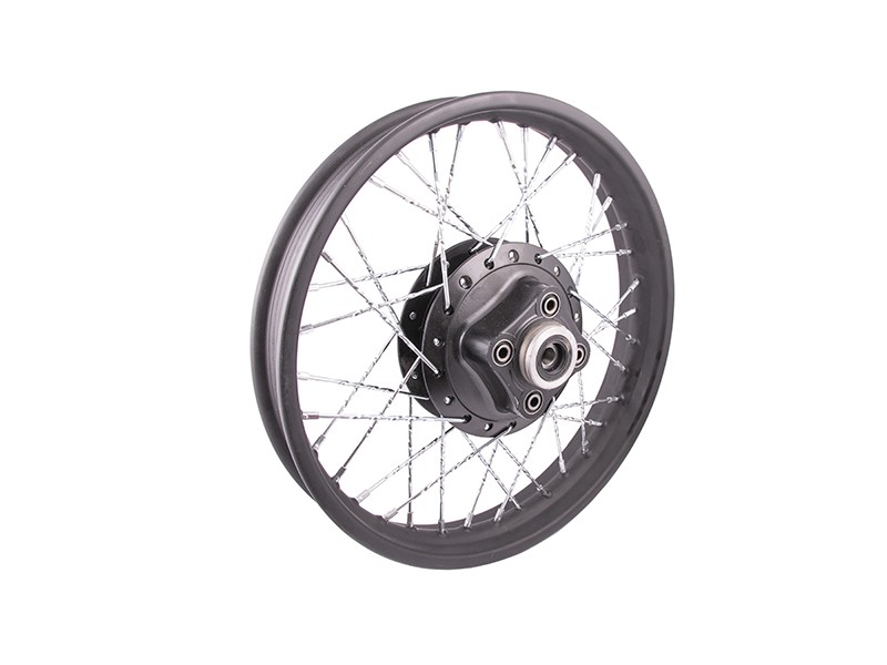 Rear rim 17-3,50 with disc brake for Cafe Racer motorcycle, spoke
