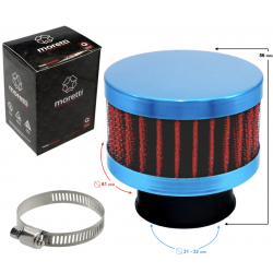 Cone air filter, blue, diameter 31 mm