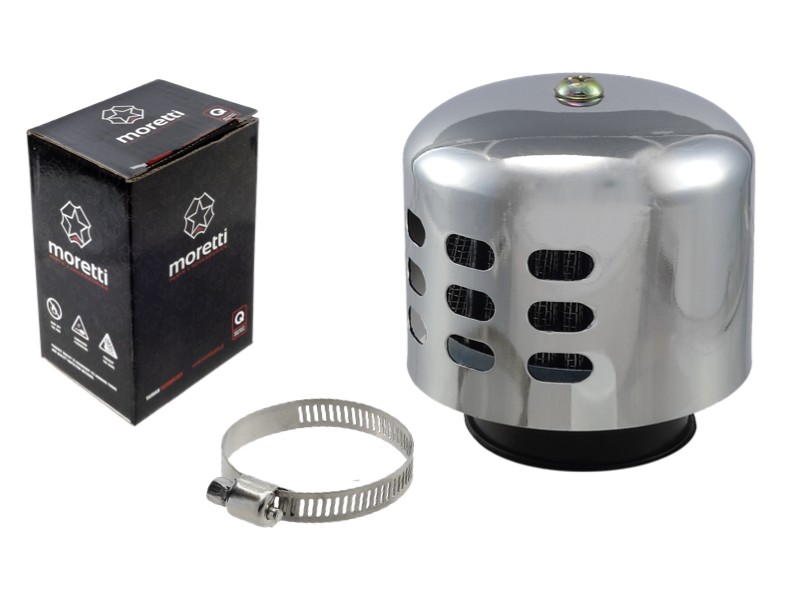 Cone air filter, silver, diameter 38mm