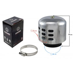 Cone air filter, silver, diameter 38mm