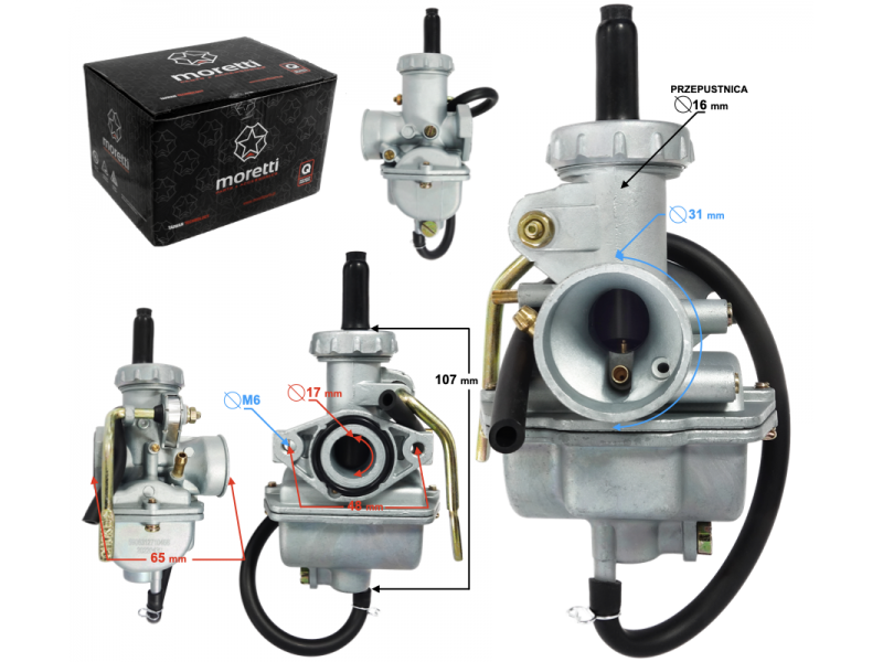Moretti Street carburettor, 50cc 4T, t.16 suction lever