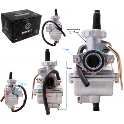 Moretti Street carburetor, 80cc 4T, t.17 mm, suction lever