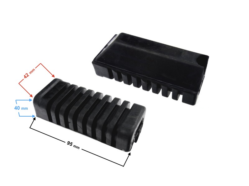 Front footrest rubber cover for Ranger Classic (E4) moped