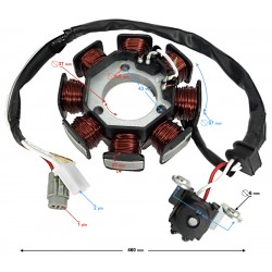Ignition stator (magneto) for Travel 125 motorcycle