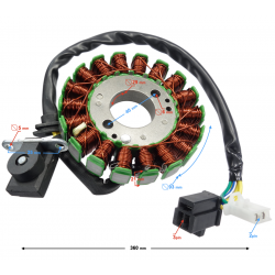 Ignition stator (magneto) (18 coils) for Falcon 125cc, injection