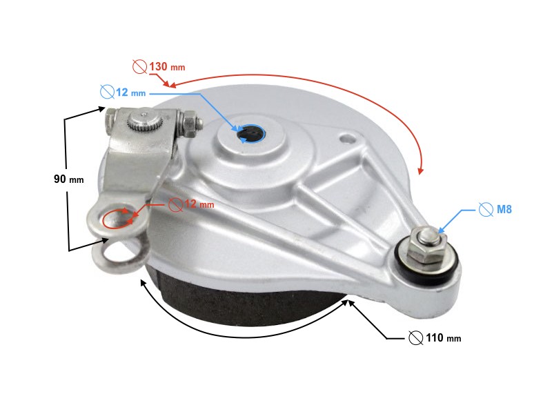 Rear brake yoke for Ranger Classic (E4) moped