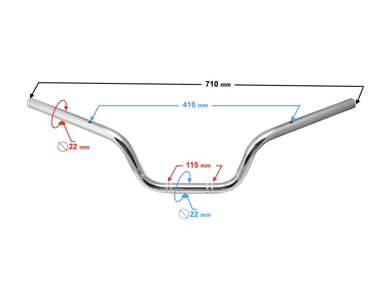 Steering wheel for Fighter 2 moped