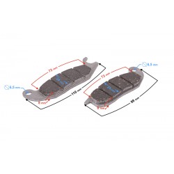 Rear brake pads for Hyper (2019) motorcycle